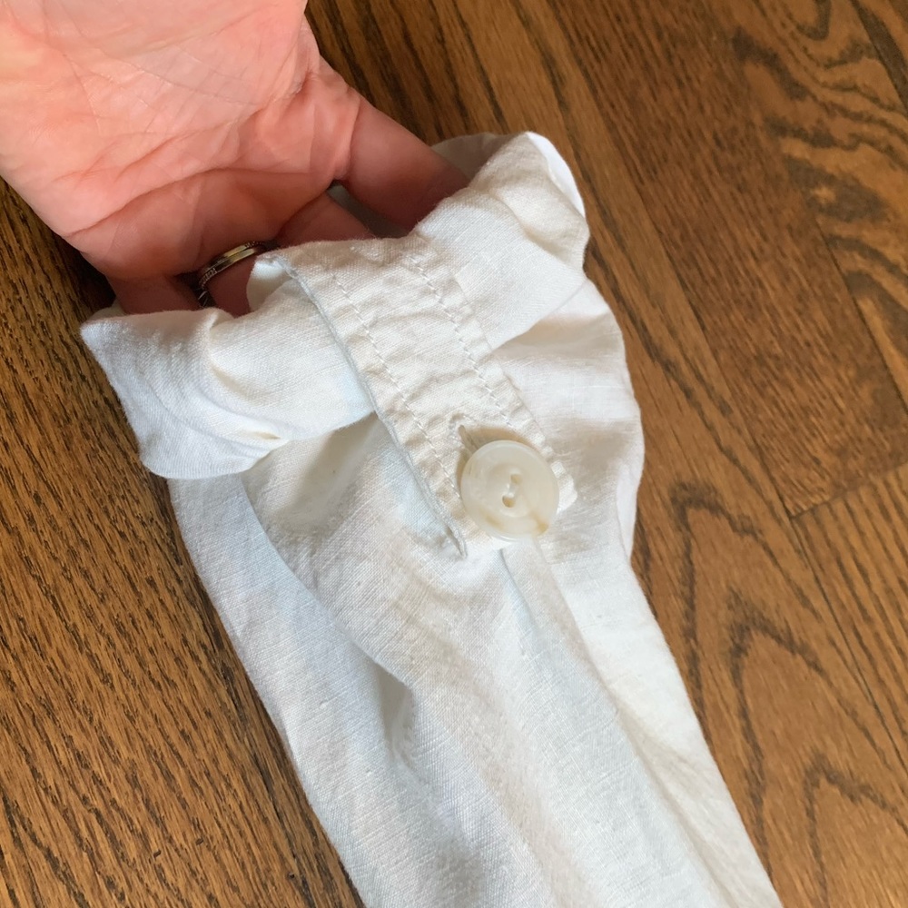 Mossimo White Linen Jacket- Large - Picture 5 of 6